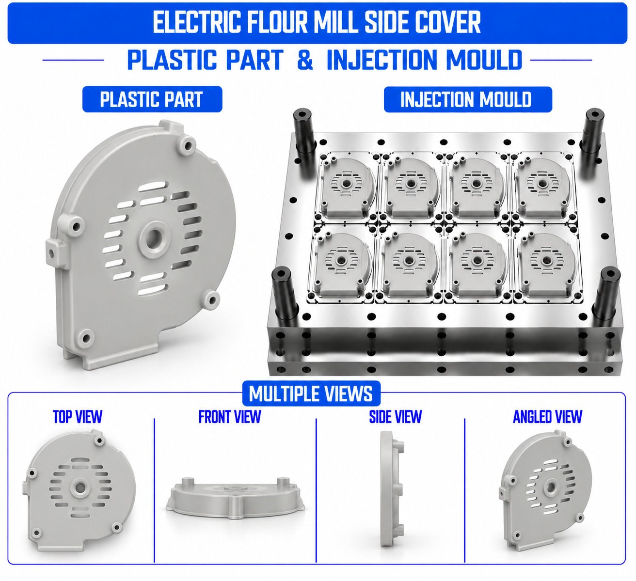 Electric Flour Mill Plastic Side Cover Mould and Moulding Service
